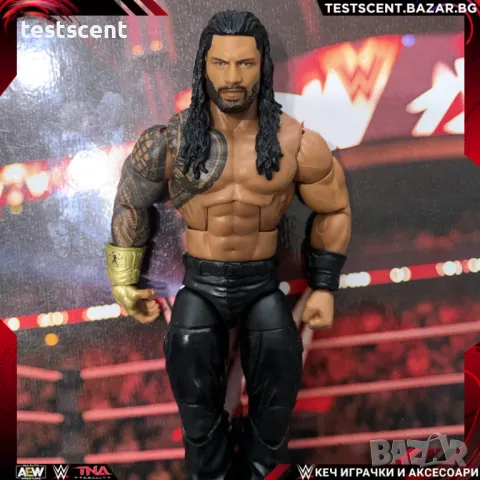 Екшън фигура WWE Roman Reigns Роман Рейнс ELITE SERIES Bloodline mattel figure елит, снимка 17 - Колекции - 48384867