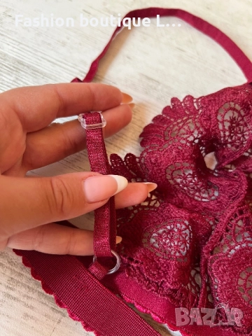 Ново бордо дантелено бюстие с регулиращи се презрамки S , M , L , XL налични размери 🩷🩷🩷🩷🩷, снимка 6 - Бельо - 52118516