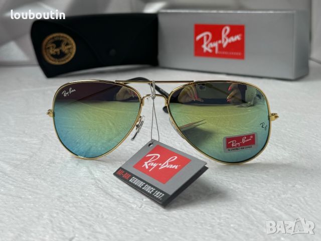 Ray-Ban RB3025 мъжки дамски слънчеви очила унисекс зелени огледални, снимка 3 - Слънчеви и диоптрични очила - 45430334