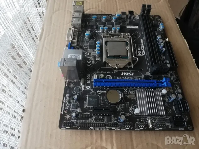 Дънна платка MSI H61M-P20 (G3) MS-7788 Socket LGA1155, снимка 3 - Дънни платки - 47977877