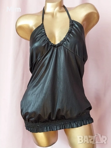 М/XL Червена разкроена пола и черен потник , снимка 3 - Поли - 53895492