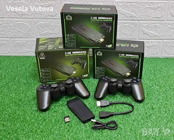 Игрова конзола HDMI 2.4G WIRELESS CONTROLLER GAMEPAD с над 10000 игри!, снимка 3 - Други игри и конзоли - 48061229