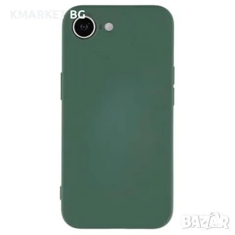 Силиконов кейс и Калъф iPaky матиран, За iPhone 16e, Тъмнозелен ​, снимка 1
