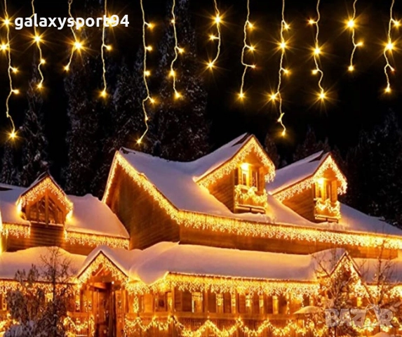 Бяла Светеща завеса 75метра х 60см с Флаш Ефект тип Висулка, снимка 6 - Футбол - 51645470