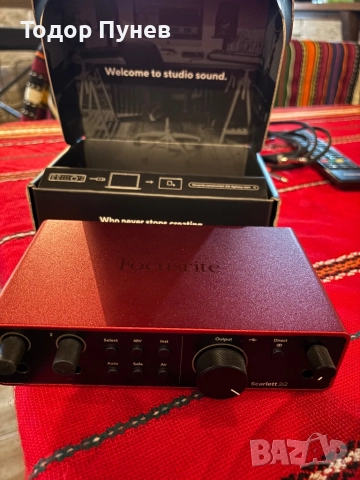 Чисто  нов аудио интерфейс! Focusrite Scarlett 2i2 4gen
