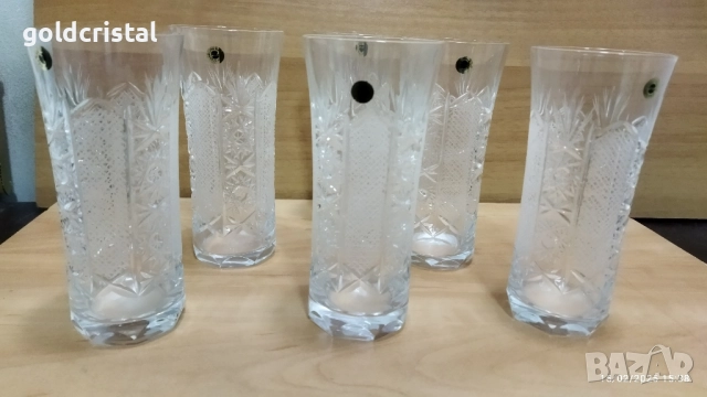 кристални чаши Зорница лукс , снимка 6 - Антикварни и старинни предмети - 27168314