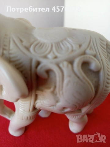 фигура на слон от сапунен мрамор, снимка 2 - Антикварни и старинни предмети - 53766095