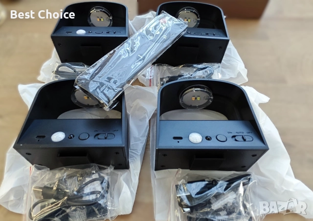 4 LED стенни лампи, безжични, презареждащ със сензор за движение и дистанционно., снимка 10 - Лампи за стена - 52908766