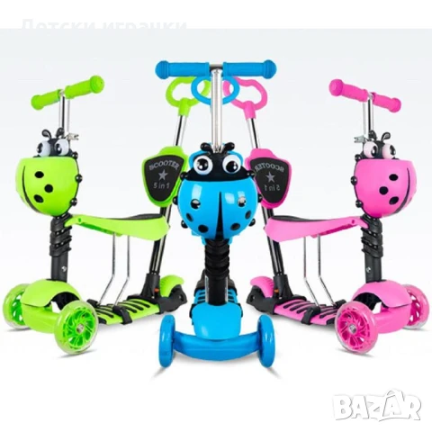 Тротинетка 5в1 Калинка с родителски контрол, снимка 2 - Скутери и тротинетки - 50621990