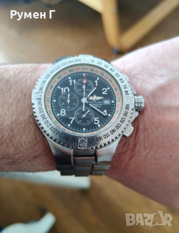 Breitling Hercules 45mm, работи перфектно, дълга верига, бартер, снимка 2 - Мъжки - 53694657