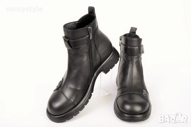ЗИМА '25'26! Дамски боти от естествена кожа - Два цвята, снимка 3 - Дамски боти - 52288977