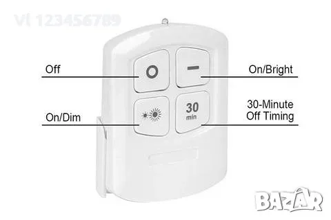 Комплект 3 COB LED димиращи лампи с дистанционно и таймер, снимка 4 - Други - 48347699