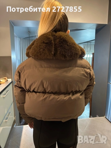 Кафяво зимно яке, снимка 11 - Якета - 53328781