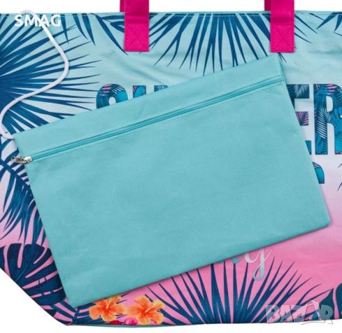 Плажна чанта Turquoise Summer Vibes & Bag 58x22x39см, снимка 2 - Чанти - 46705018