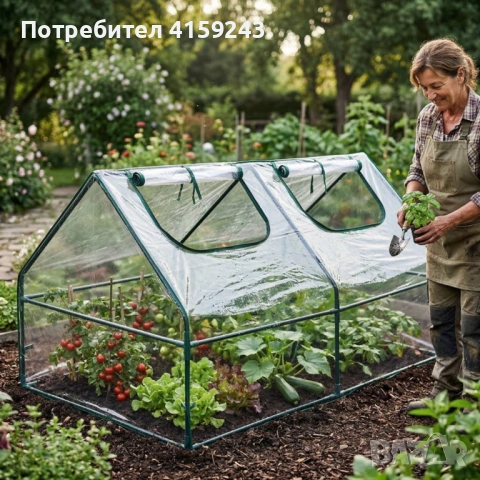 Компактна градинска оранжерия - стабилен микроклимат за вашите растения, снимка 3 - Оранжерии - 53936587