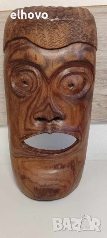 Стара дървена маска#1, снимка 2 - Антикварни и старинни предмети - 45521928