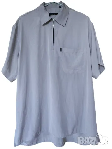 Мъжка спортна риза с джоб Chris K., 100% полиамид, Сива, 72х62 см, M