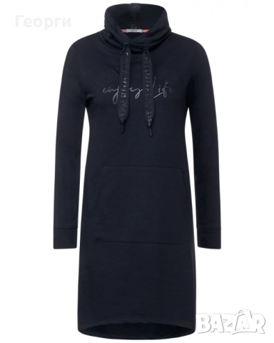 Спортна рокля тип суитшърт с висока яка, р-р S-M