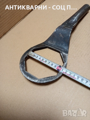 Соц Стар Голям Гаечен Ключ Тегло 0.900кг. 104мм., снимка 8 - Антикварни и старинни предмети - 52203120