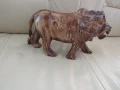 Лъв -дървена фигура от махагон, Етиопия, снимка 2