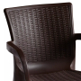 Удобен градински стол от полипропилен - Кафяв, снимка 2
