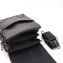 Мъжка кожена чанта през рамо с 3 отделения -Черна с капак Код на продукта:K-027, снимка 3