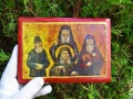 Православна икона  на Йосиф Исихаст,Порфирий Кавсокаливит,Паисий Атонски,Яков Цаликис, снимка 1