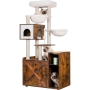ПРОМОЦИЯ Многофункционална котешка къща с драскалка, хамаци и шкаф за котешка тоалетна MPJ115SR, снимка 1