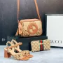 дамски сандали на ток, чанта / раница и портмоне gucci , снимка 13