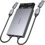 НОВА кутия за 2 NVMe M.2 SSD диска ORICO, USB 3.2 Gen2 10Gbps M.2 Type-C SSD, PCIe M-Key, B & M Key, снимка 1