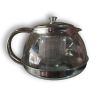 Стъклена кана за чай от неръждаема стомана с цедка за листа, снимка 4