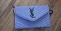Дамска лилава чанта на YSL, снимка 3