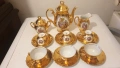 Луксозен немски порцеланов позлатен сервиз за кафе от Бавария. , снимка 1