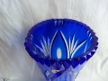 Българска ваза - син кристал - нова !, снимка 3