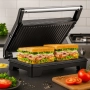 Нов Тостер грил Royalty Line RL-PM1000 - Компактен грил и сандвич преса 2 в 1, снимка 3