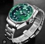 Чисто нов мъжки часовник OLEVS 5885 – Зелен циферблат + Пълен комплект, снимка 2