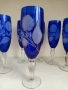 Кристални чаши Бохемия, колекционерски, високи, рьчна изработка, снимка 7