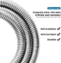 Гъвкав душ маркуч 3 м – противоусукващ, неръждаема стомана, снимка 3
