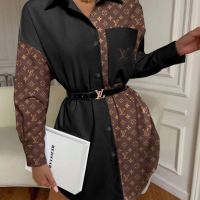 💯Louis Vuitton дамски стилна риза с колан💯, снимка 1 - Ризи - 45267365