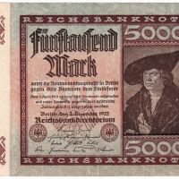 ❤️ ⭐ Германия 1922 5000 марки ⭐ ❤️, снимка 2 - Нумизматика и бонистика - 37091816