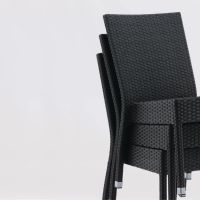 Плетени столове за закрито и открито 860X500X600 мм цвят въглед, снимка 4 - Столове - 45449952