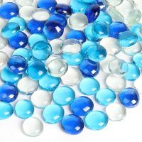 стъклени перли в бяло и светло синьо, снимка 1 - Декорация за дома - 45834843