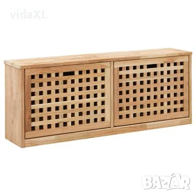 vidaXL Пейка за съхранение на обувки, 94x20x38 см, орех масив(SKU:247599), снимка 1