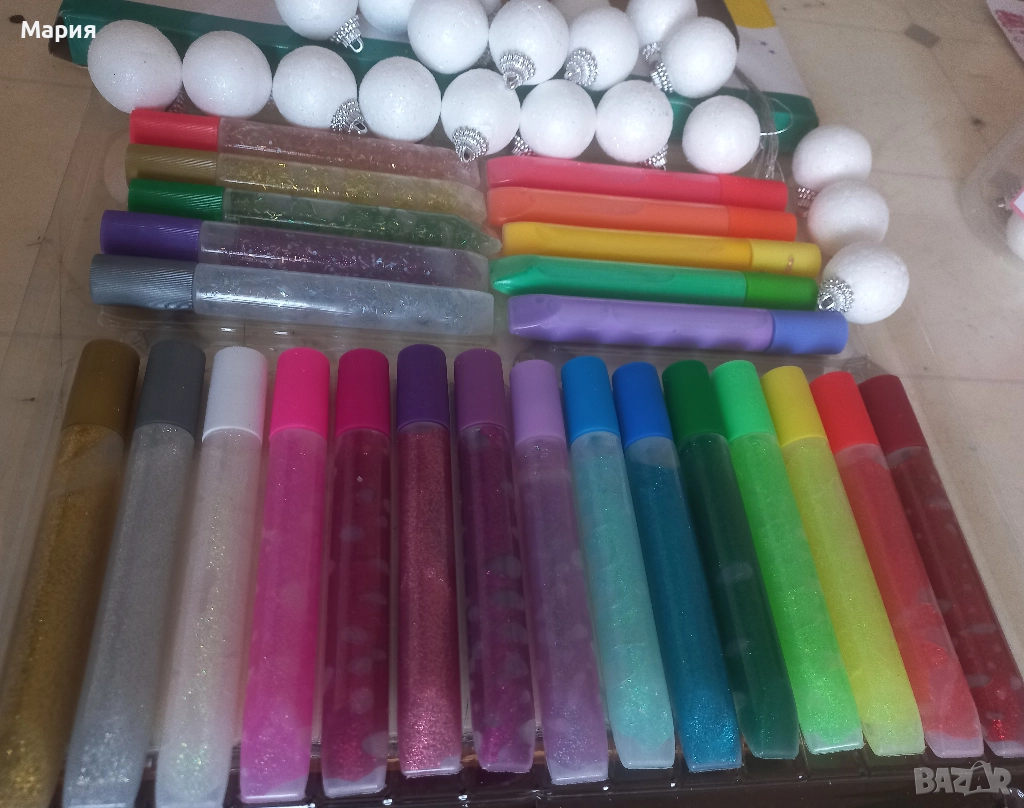 Комплект за декориране на коледни топки, снимка 1