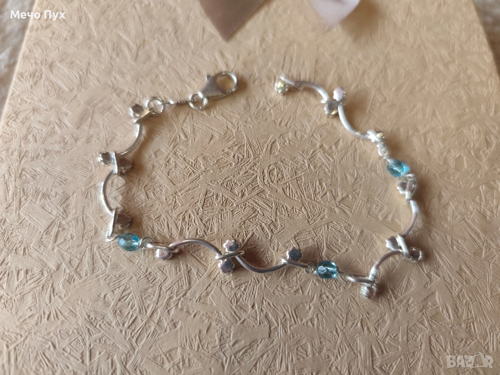 Сребърна гривна (333), снимка 1