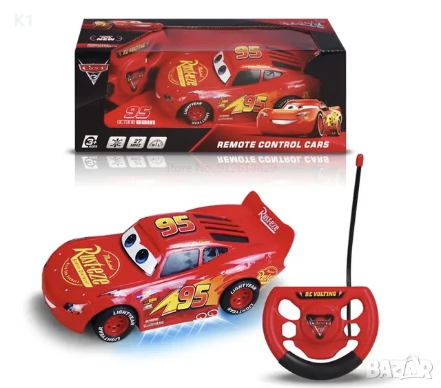 Кола с дистанционно Маккуин Колите, The Cars McQueen, снимка 1