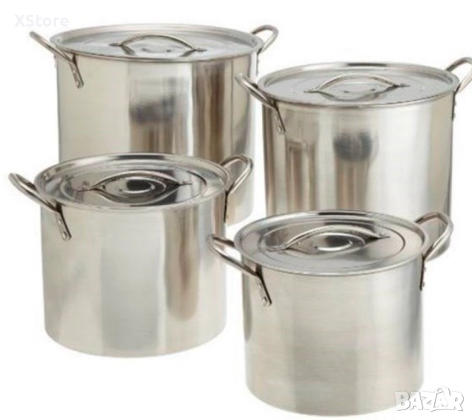 Комплект тенджери от неръждаема стомана, 4 броя, снимка 1