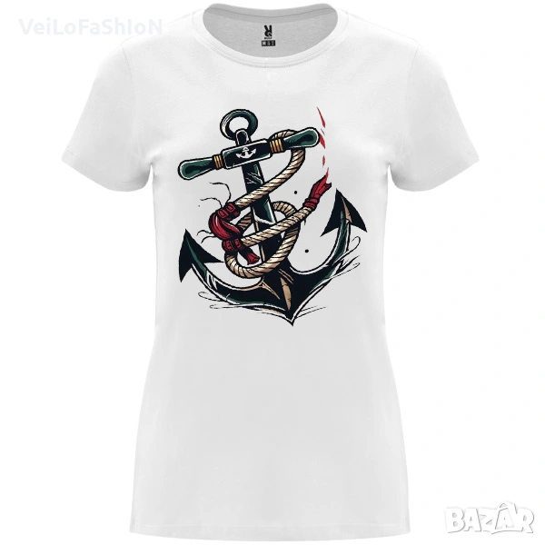 Нова дамска тениска с Котва, Морски стил , снимка 1