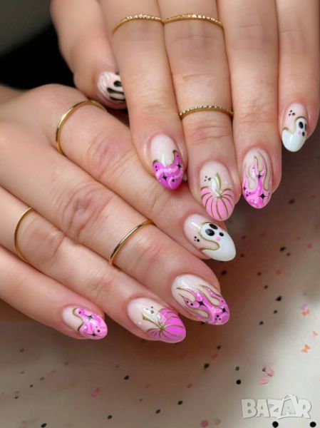 👑 💗Комплект Разкошни Press-on Изкуствени Нокти 24 броя 💋 КОД : nail1043💗 👑 💋 ➡️ 😱Уникалниииии, снимка 1