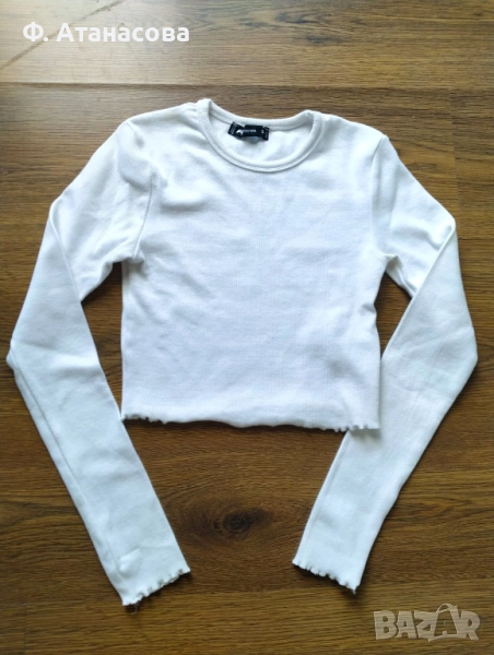 Нова спортна кроп топ блуза, размер S, снимка 1